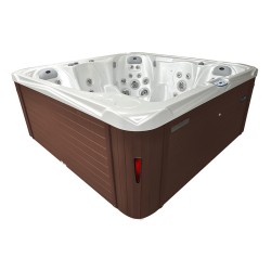 JACUZZI OGRODOWE WANNA SPA751 BIAŁA PERŁA OBUDOWA KAWA 210x210 CM