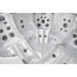 JACUZZI OGRODOWE WANNA SPA751 BIAŁA PERŁA OBUDOWA KAWA 210x210 CM