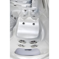 JACUZZI OGRODOWE WANNA SPA751 BIAŁA PERŁA OBUDOWA KAWA 210x210 CM