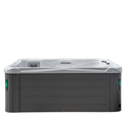 JACUZZI OGRODOWE WANNA SPA751 BIAŁY MARMUR OBUDOWA SZARA 210x210 CM