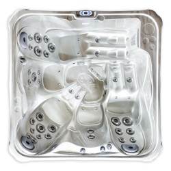 JACUZZI OGRODOWE WANNA SPA751 CAPPUCINO OBUDOWA SZARA 210x210 CM