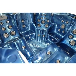 JACUZZI OGRODOWE WANNA SPA751 NIEBIESKA FALA OBUDOWA ANTRACYT 210x210 CM