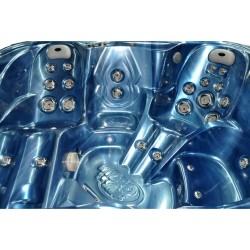JACUZZI OGRODOWE WANNA SPA751 NIEBIESKA FALA OBUDOWA ANTRACYT 210x210 CM