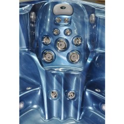 JACUZZI OGRODOWE WANNA SPA751 NIEBIESKA FALA OBUDOWA ANTRACYT 210x210 CM