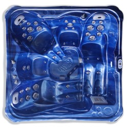 JACUZZI OGRODOWE WANNA SPA751 NIEBIESKA FALA OBUDOWA KAWA 210x210 CM