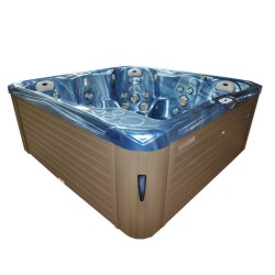 JACUZZI OGRODOWE WANNA SPA751 NIEBIESKA FALA OBUDOWA KAWA 210x210 CM