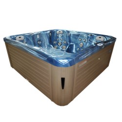 JACUZZI OGRODOWE WANNA SPA751 NIEBIESKA FALA OBUDOWA KAWA 210x210 CM