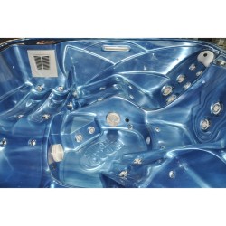 JACUZZI OGRODOWE WANNA SPA751 NIEBIESKA FALA OBUDOWA KAWA 210x210 CM