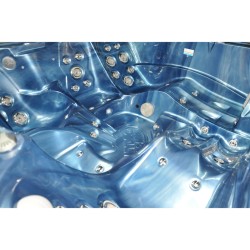 JACUZZI OGRODOWE WANNA SPA751 NIEBIESKA FALA OBUDOWA KAWA 210x210 CM