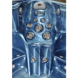 JACUZZI OGRODOWE WANNA SPA751 NIEBIESKA FALA OBUDOWA KAWA 210x210 CM
