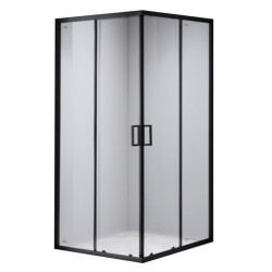 KABINA PRYSZNICOWA KWADRATOWA BL30B CZARNA 90x90 CM