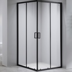 KABINA PRYSZNICOWA KWADRATOWA BL31A CZARNA 80x80 CM
