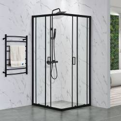KABINA PRYSZNICOWA KWADRATOWA BL31A CZARNA 80x80 CM