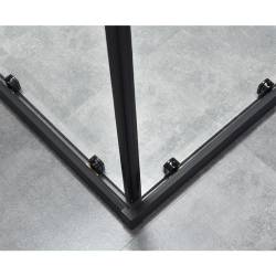 KABINA PRYSZNICOWA KWADRATOWA BL31B CZARNA 90x90 CM