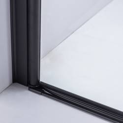 KABINA PRYSZNICOWA KWADRATOWA BS04A CZARNA 80x80 CM