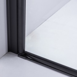 KABINA PRYSZNICOWA KWADRATOWA BS04A CZARNA 80x80 CM