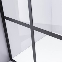 KABINA PRYSZNICOWA KWADRATOWA BS10A CZARNA 80x80 CM