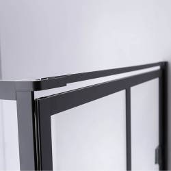 KABINA PRYSZNICOWA KWADRATOWA BS10A CZARNA 80x80 CM