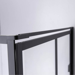 KABINA PRYSZNICOWA KWADRATOWA BS10B CZARNA 90x90 CM
