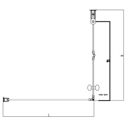 KABINA PRYSZNICOWA KWADRATOWA KZ1180B CHROM 90x90 CM