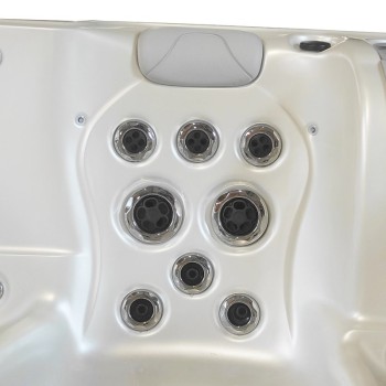 JACUZZI OGRODOWE WANNA SPA566 FULL 200x200 biała perła Obudowa kawa
