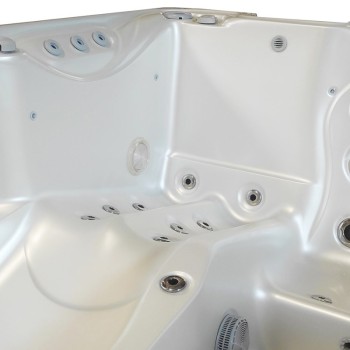 JACUZZI OGRODOWE WANNA SPA566 FULL 200x200 biała perła Obudowa kawa