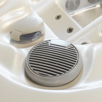 JACUZZI OGRODOWE WANNA SPA566 FULL 200x200 biała perła Obudowa kawa