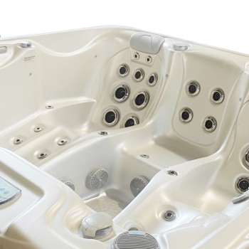 JACUZZI OGRODOWE WANNA SPA566 FULL 200x200 biała perła Obudowa kawa