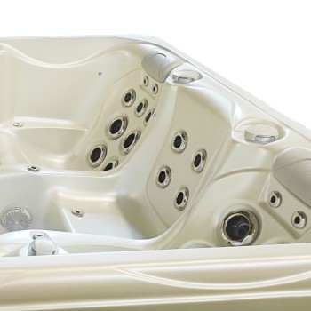 JACUZZI OGRODOWE WANNA SPA566 FULL 200x200 biała perła Obudowa kawa