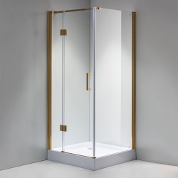 KABINA PRYSZNICOWA KWADRATOWA KZ1390B ZŁOTY 90x90 CM