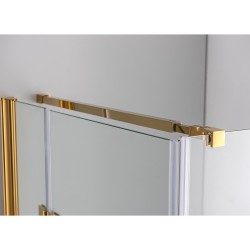 KABINA PRYSZNICOWA KWADRATOWA KZ1390B ZŁOTY 90x90 CM