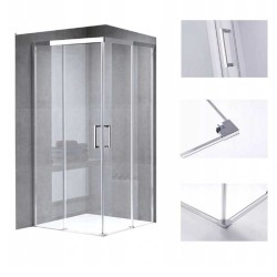 KABINA PRYSZNICOWA KWADRATOWA KZ90B CHROM 90x90 CM