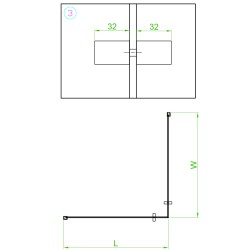 KABINA PRYSZNICOWA KWADRATOWA Z BRODZIKIEM BL30B/JUKO CZARNA/BIAŁY 90x90 CM
