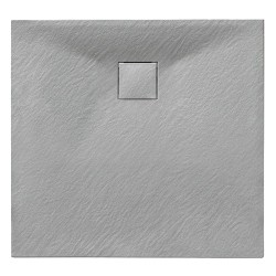 KABINA PRYSZNICOWA KWADRATOWA Z BRODZIKIEM BL30B/RIKO CZARNA/SZARY 90x90 CM