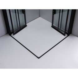 KABINA PRYSZNICOWA KWADRATOWA Z BRODZIKIEM BS08B/RIKO CZARNA/CZARNY 90x90 CM