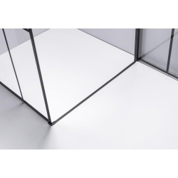 KABINA PRYSZNICOWA KWADRATOWA Z BRODZIKIEM BS13A/ST02A CZARNA/CZARNY 80x80 CM