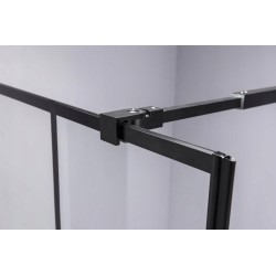 KABINA PRYSZNICOWA KWADRATOWA Z BRODZIKIEM BS13B/SXL02B CZARNA/BIAŁY 90x90 CM