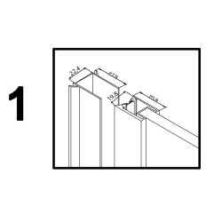 KABINA PRYSZNICOWA KWADRATOWA Z BRODZIKIEM BS13B/SXL02B CZARNA/BIAŁY 90x90 CM