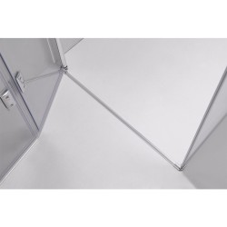 KABINA PRYSZNICOWA KWADRATOWA Z BRODZIKIEM KZ1180B/RIKO CZARNA/CZARNY 90x90 CM