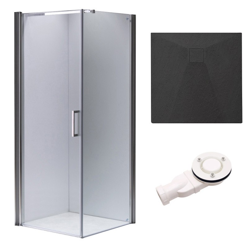 KABINA PRYSZNICOWA KWADRATOWA Z BRODZIKIEM KZ1190B/RIKO CHROM/CZARNY 90x90 CM KABINA PRYSZNICOWA KWADRATOWA Z BRODZIKIEM KZ1190B/RIKO CHROM/CZARNY 90x90 CM