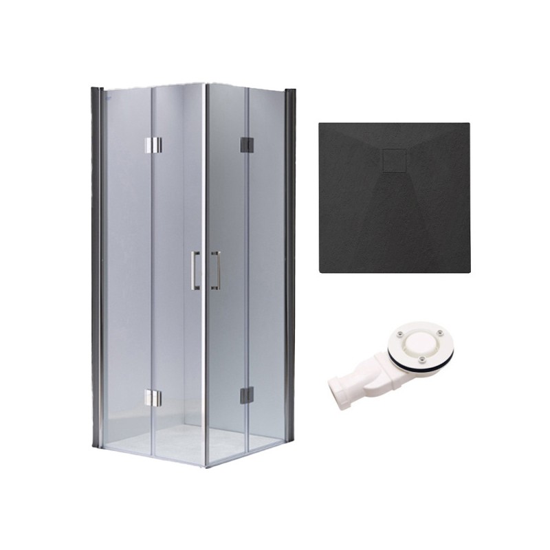 KABINA PRYSZNICOWA KWADRATOWA Z BRODZIKIEM KZ1290B/RIKO CHROM/CZARNY 90x90 CM KABINA PRYSZNICOWA KWADRATOWA Z BRODZIKIEM KZ1290B/RIKO CHROM/CZARNY 90x90 CM