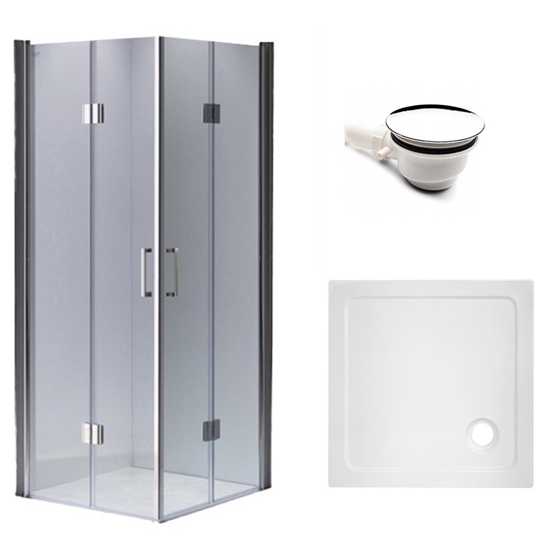 KABINA PRYSZNICOWA KWADRATOWA Z BRODZIKIEM KZ1290B/ST02B CHROM/BIAŁY 90x90 CM KABINA PRYSZNICOWA KWADRATOWA Z BRODZIKIEM KZ1290B/ST02B CHROM/BIAŁY 90x90 CM