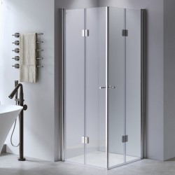 KABINA PRYSZNICOWA KWADRATOWA Z BRODZIKIEM KZ1290C/ST06A CHROM/BIAŁY 100x100 CM