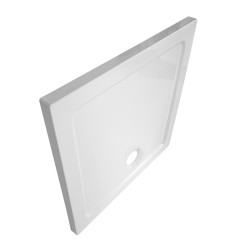 KABINA PRYSZNICOWA KWADRATOWA Z BRODZIKIEM KZ1290C/ST06A CHROM/BIAŁY 100x100 CM