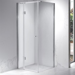 KABINA PRYSZNICOWA KWADRATOWA Z BRODZIKIEM KZ1390A/ST02A CHROM/BIAŁY 80x80 CM