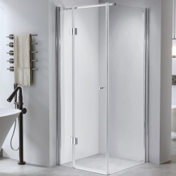 KABINA PRYSZNICOWA KWADRATOWA Z BRODZIKIEM KZ1390A/ST02A CHROM/BIAŁY 80x80 CM