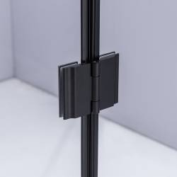 KABINA PRYSZNICOWA KWADRATOWA Z BRODZIKIEM KZ1390A/SXL02A CZARNA/BIAŁY 80x80 CM