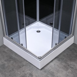 KABINA PRYSZNICOWA KWADRATOWA Z BRODZIKIEM WSH309B SZARA 90x90 CM