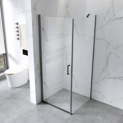KABINA PRYSZNICOWA KWADRATOWA ZBR-900 CZARNA 90x90 CM