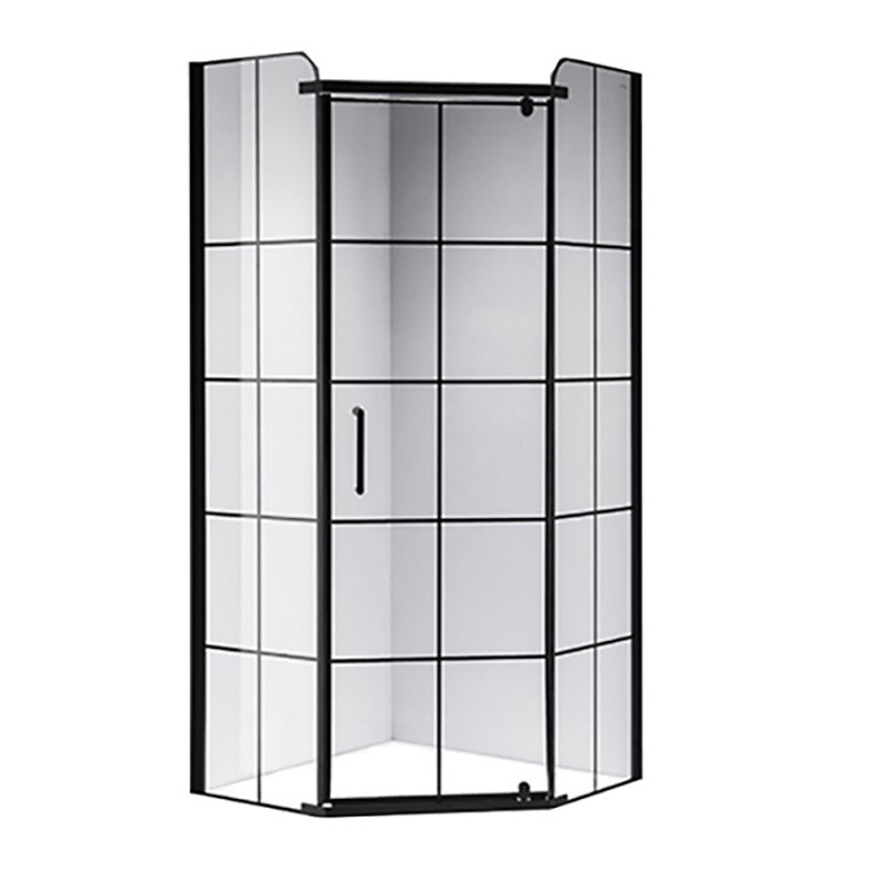 KABINA PRYSZNICOWA PIĘCIOKĄTNA BS06C CZARNA 100x100 CM KABINA PRYSZNICOWA PIĘCIOKĄTNA BS06C CZARNA 100x100 CM